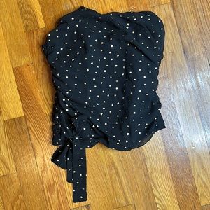 Express Corset Strapless Top Black Gold Size 0 NWT Women's